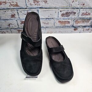 Naturalizer Slip-on Mary‎ Jane Black Suede Leather Comfort, Walking Size 7M